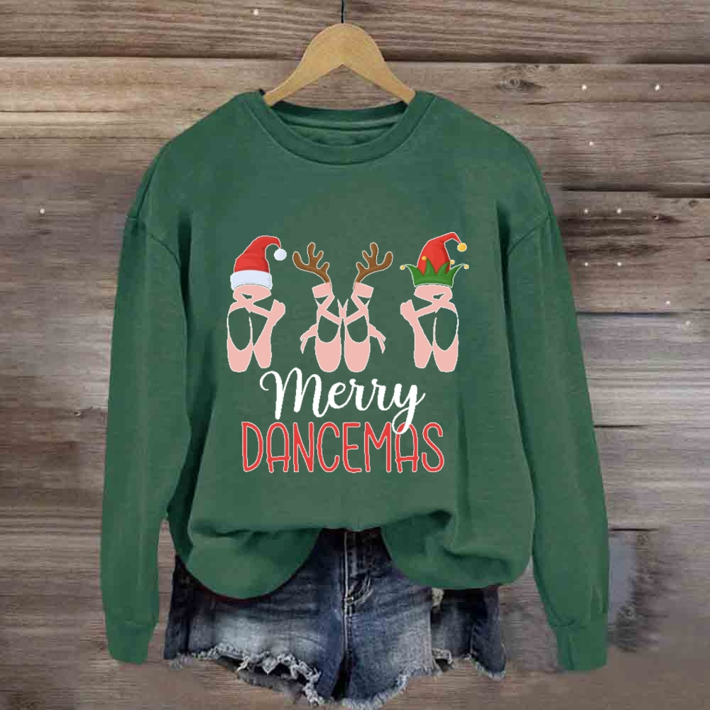 Merry Dancemas Ballerina Ballet Dancer  Sweatshirt