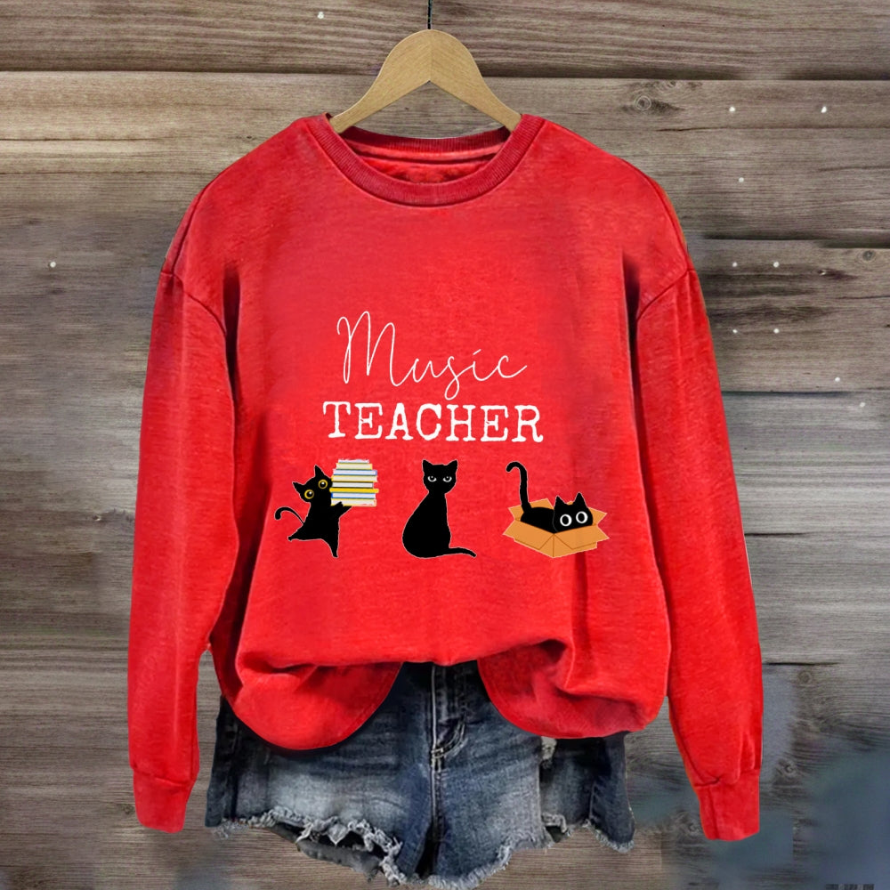 Black Cats Music Teacher sweatshirt