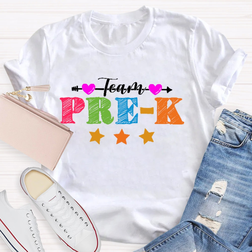 Personalized Grade Team Pre-K Shirt PreSchool Teacher Student T-shirt