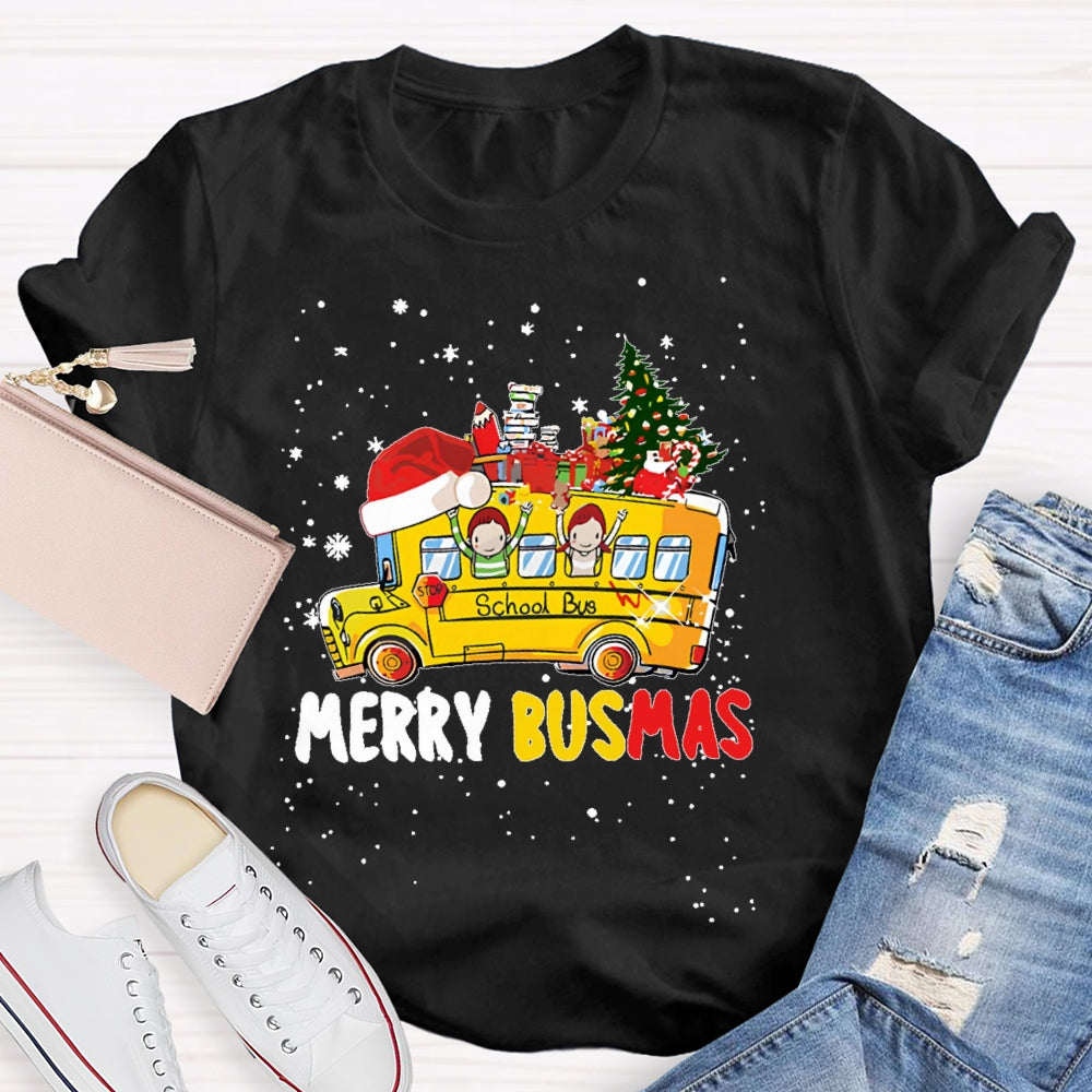 Merry Busmas Bus Driver Christmas T-shirt