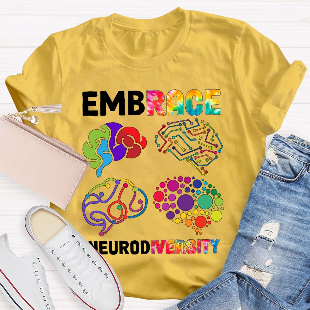 Embrace Neurodiversity Brain T-shirt