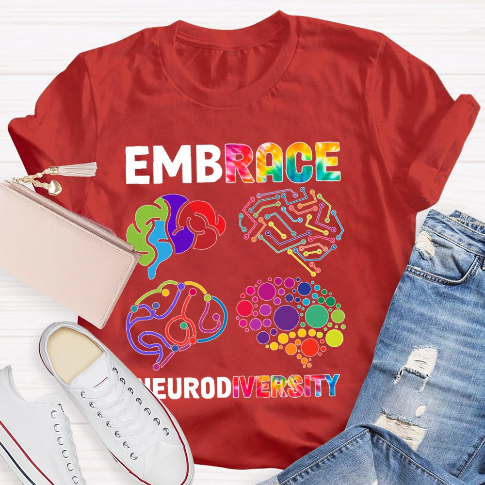 Embrace Neurodiversity Brain T-shirt