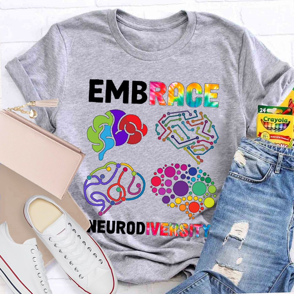 Embrace Neurodiversity Brain T-shirt