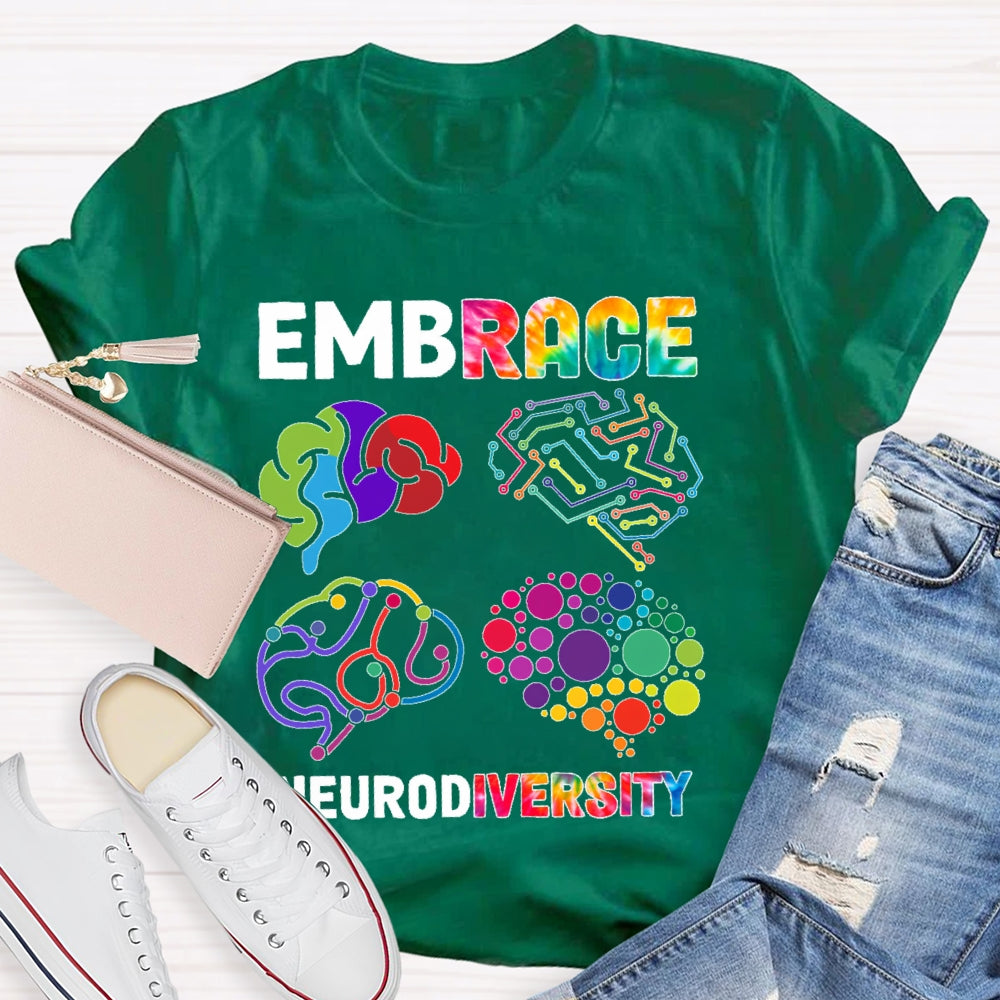 Embrace Neurodiversity Brain T-shirt