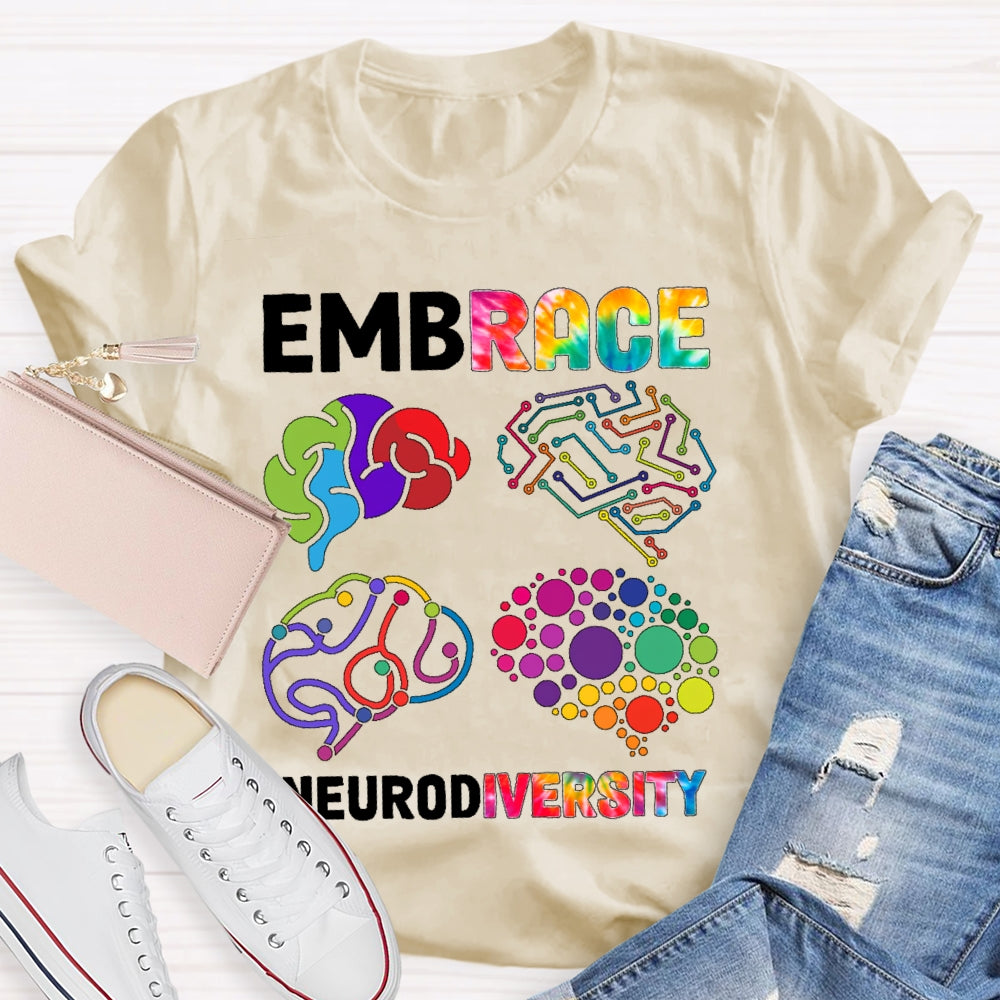 Embrace Neurodiversity Brain T-shirt