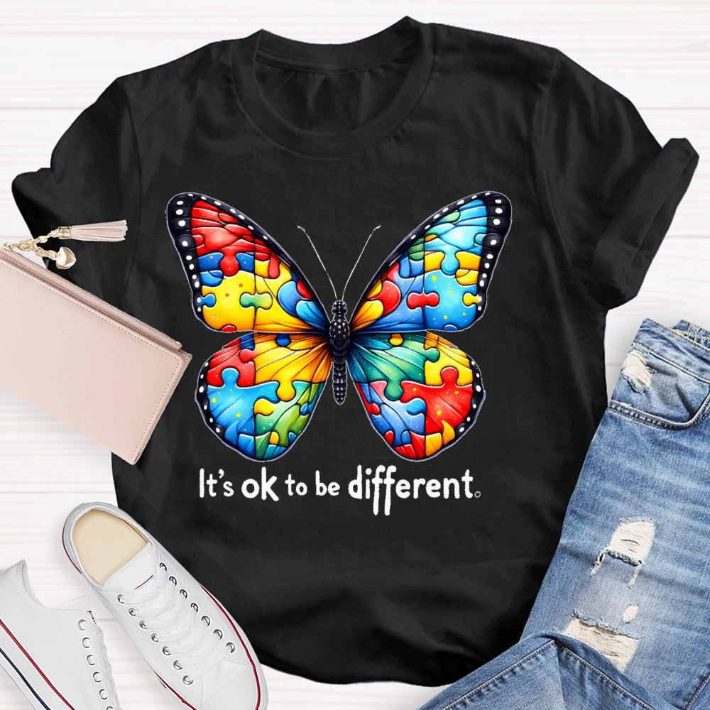It's Ok To Be Different Butterfly T-shirt