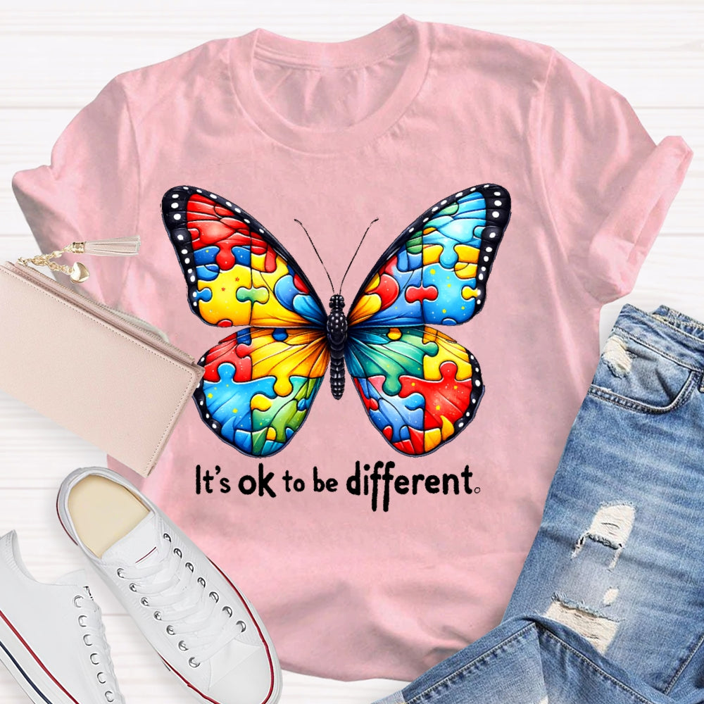 It's Ok To Be Different Butterfly T-shirt