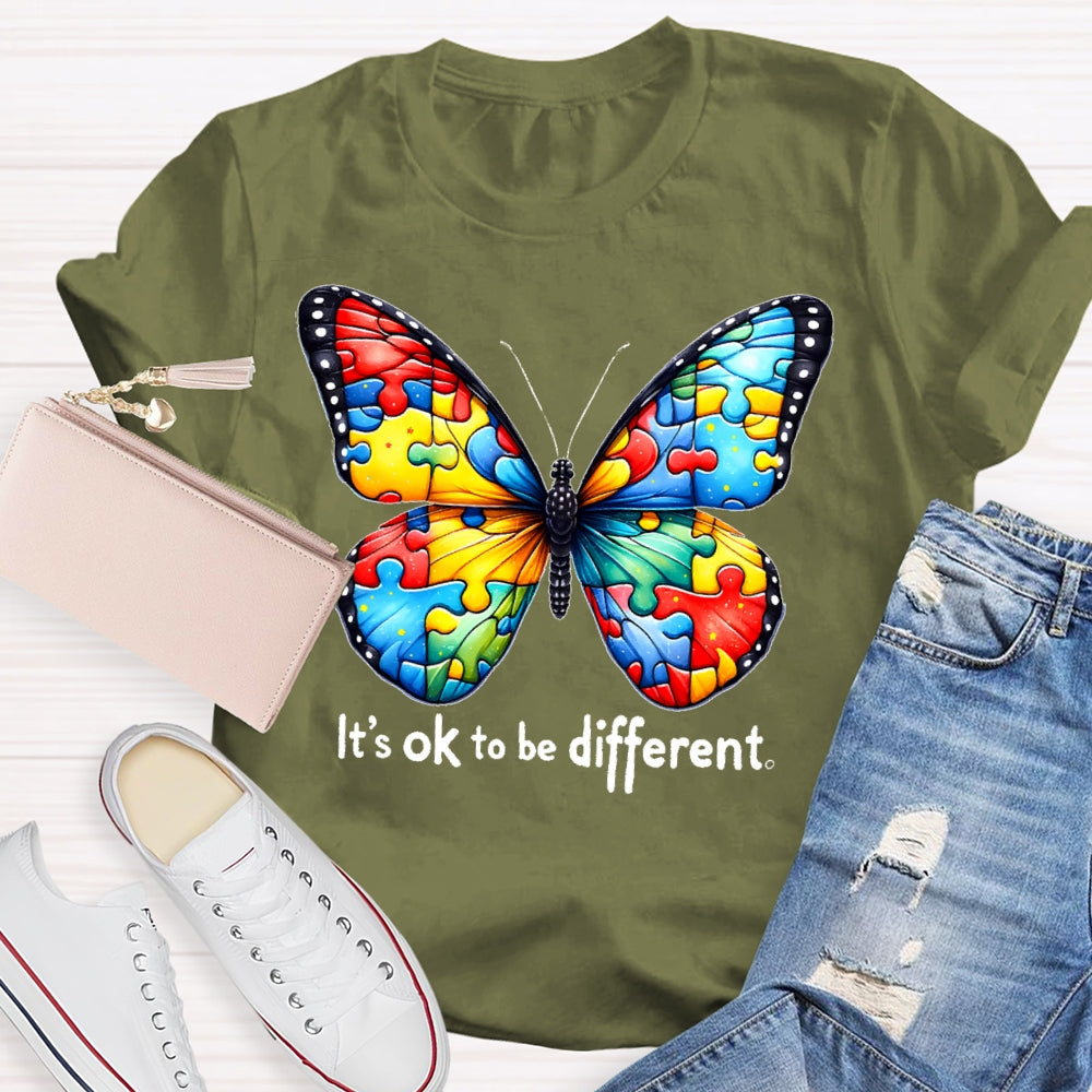 It's Ok To Be Different Butterfly T-shirt