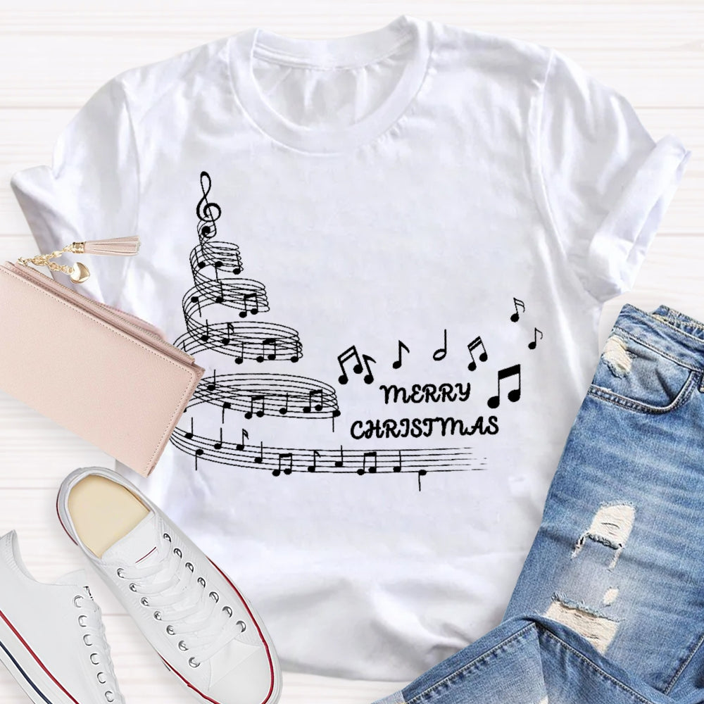 Merry Christmas Music Notes T-shirt