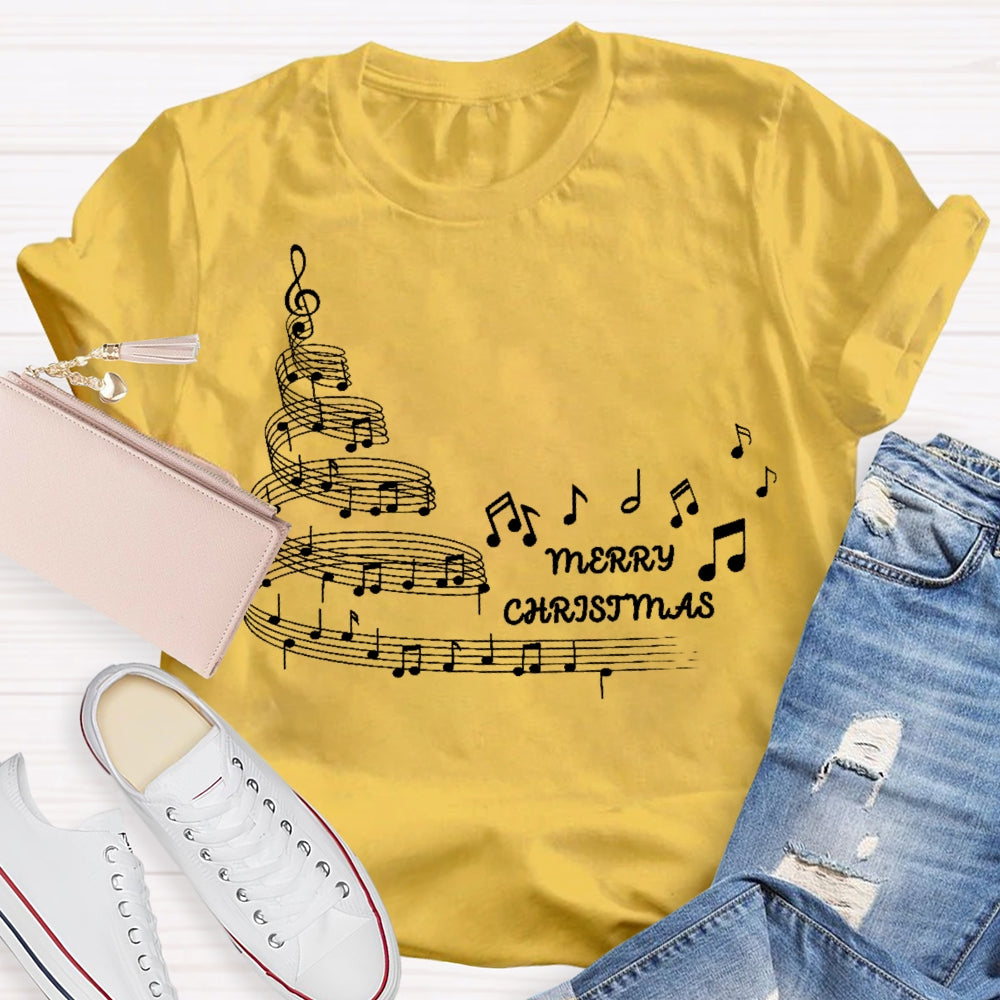 Merry Christmas Music Notes T-shirt