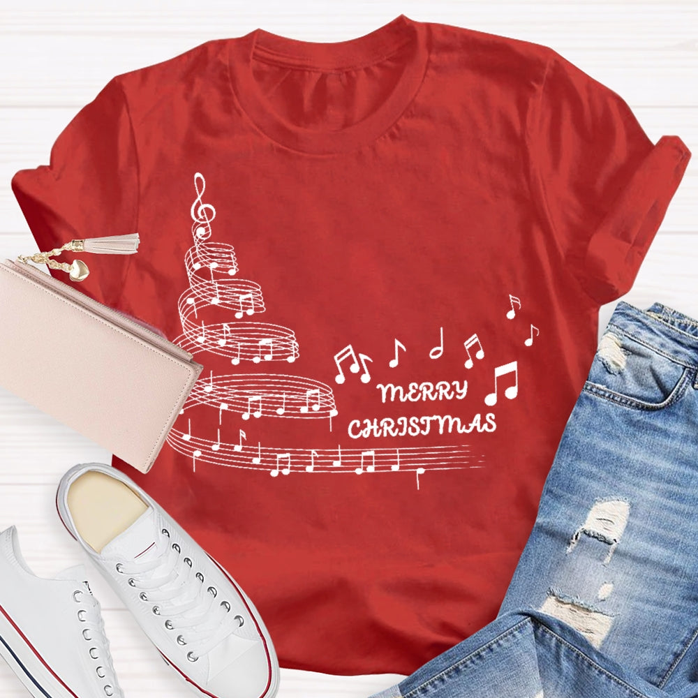 Merry Christmas Music Notes T-shirt