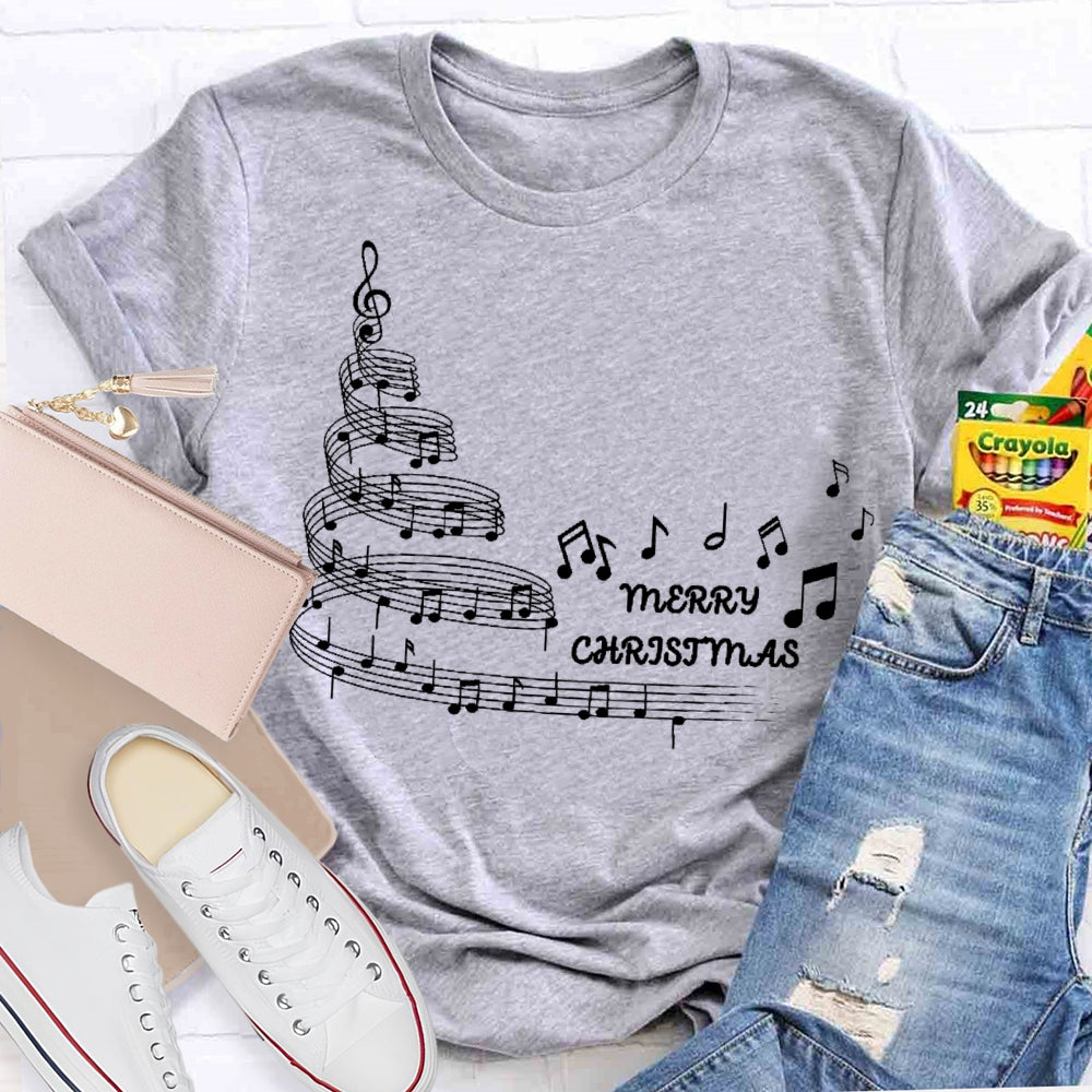 Merry Christmas Music Notes T-shirt
