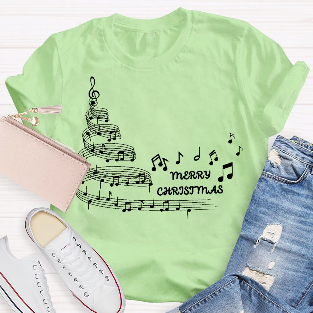 Merry Christmas Music Notes T-shirt