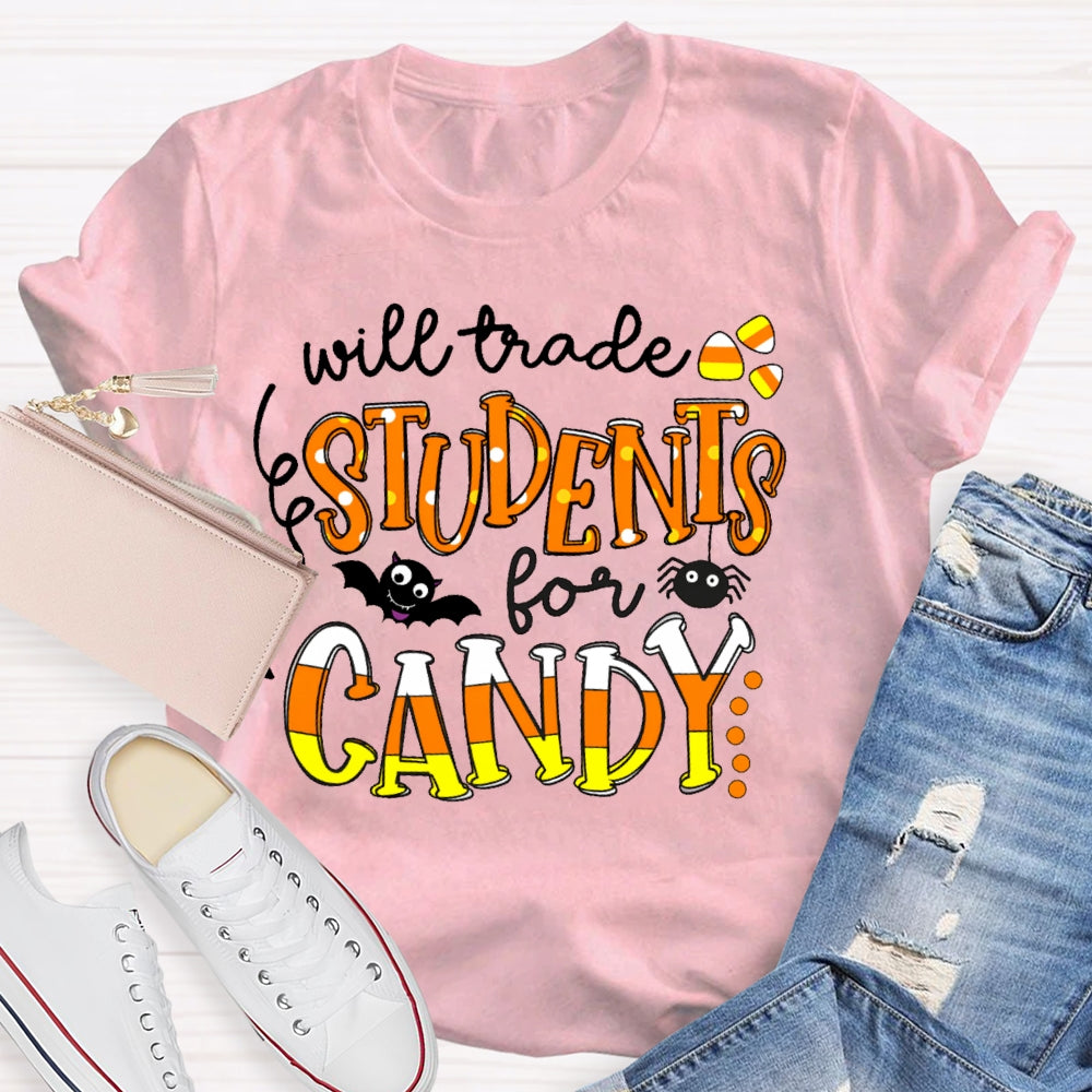 Will Trade Students For Candy Teacher Halloween T-shirt