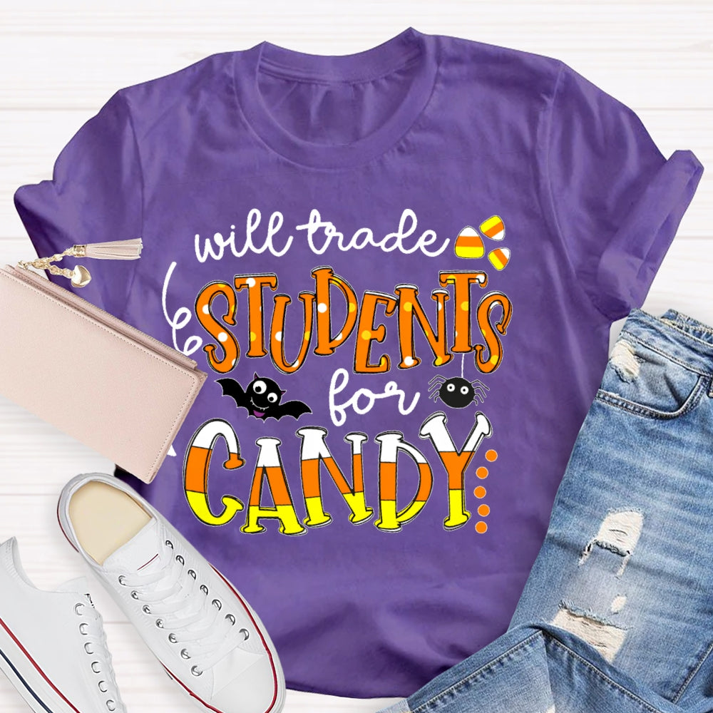 Will Trade Students For Candy Teacher Halloween T-shirt