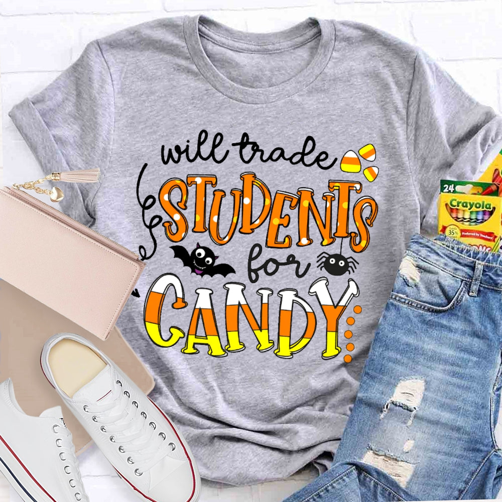 Will Trade Students For Candy Teacher Halloween T-shirt