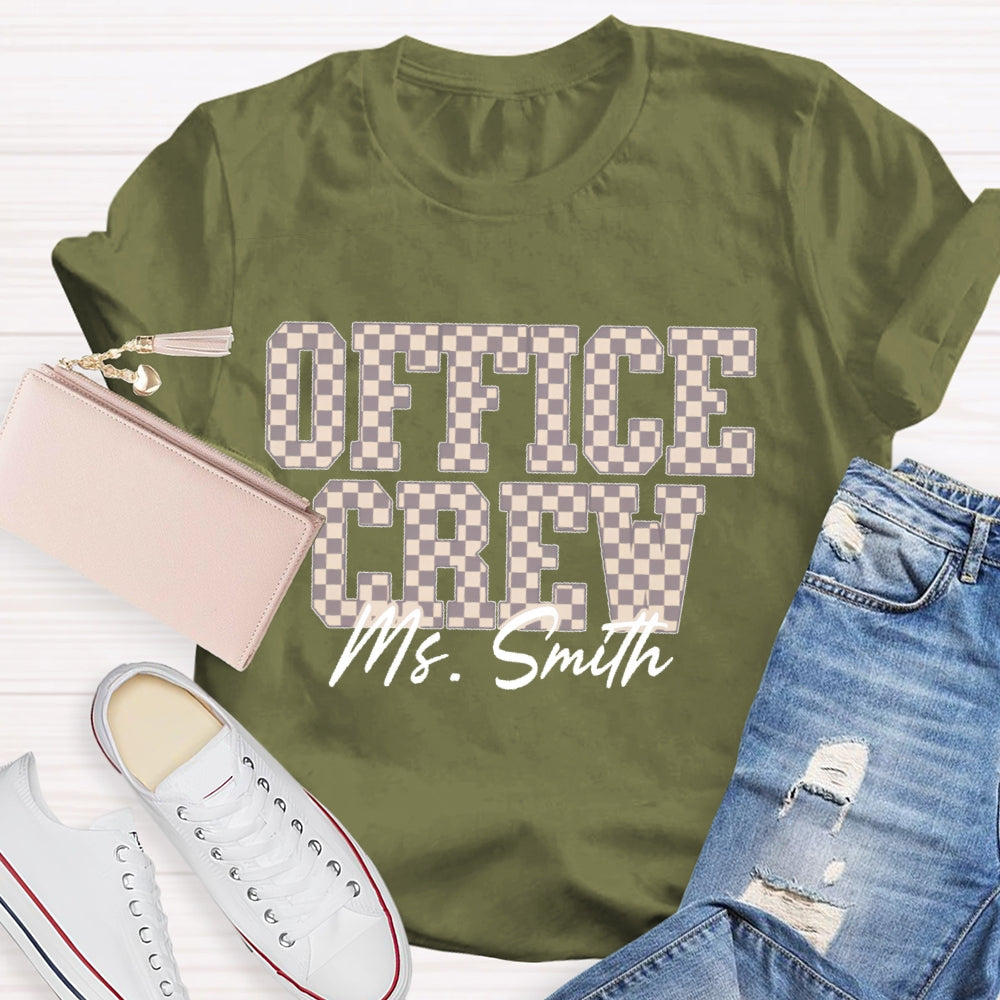 Personalized Name Office Crew T-shirt