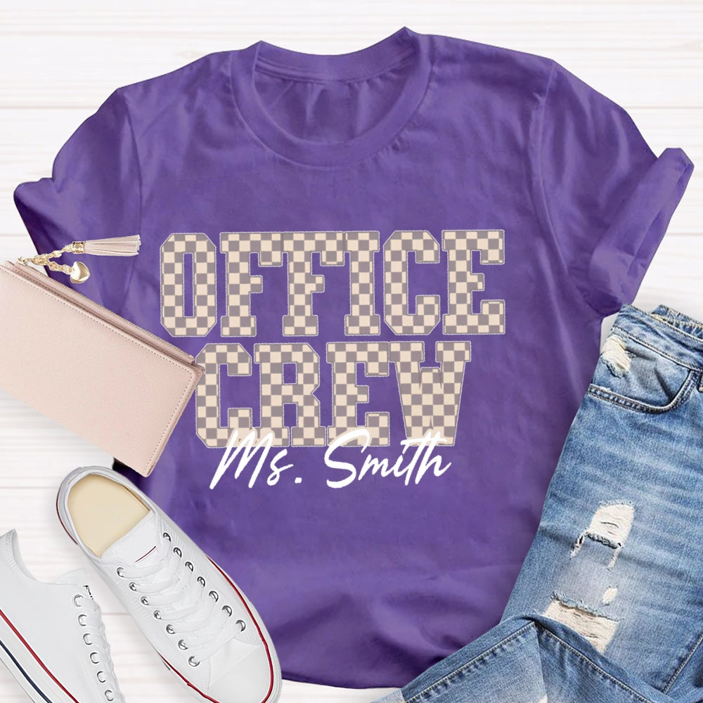 Personalized Name Office Crew T-shirt