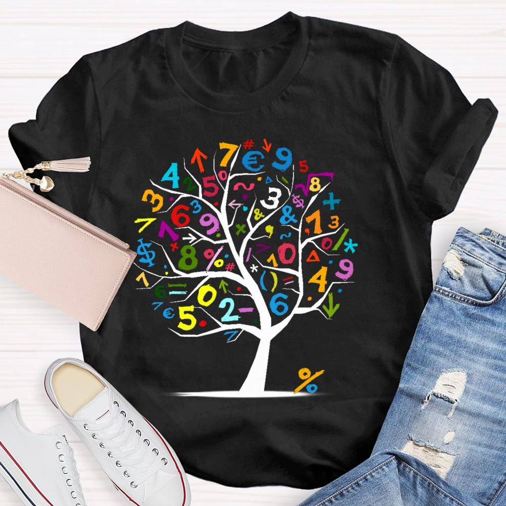 Math Tree Teacher T-shirt