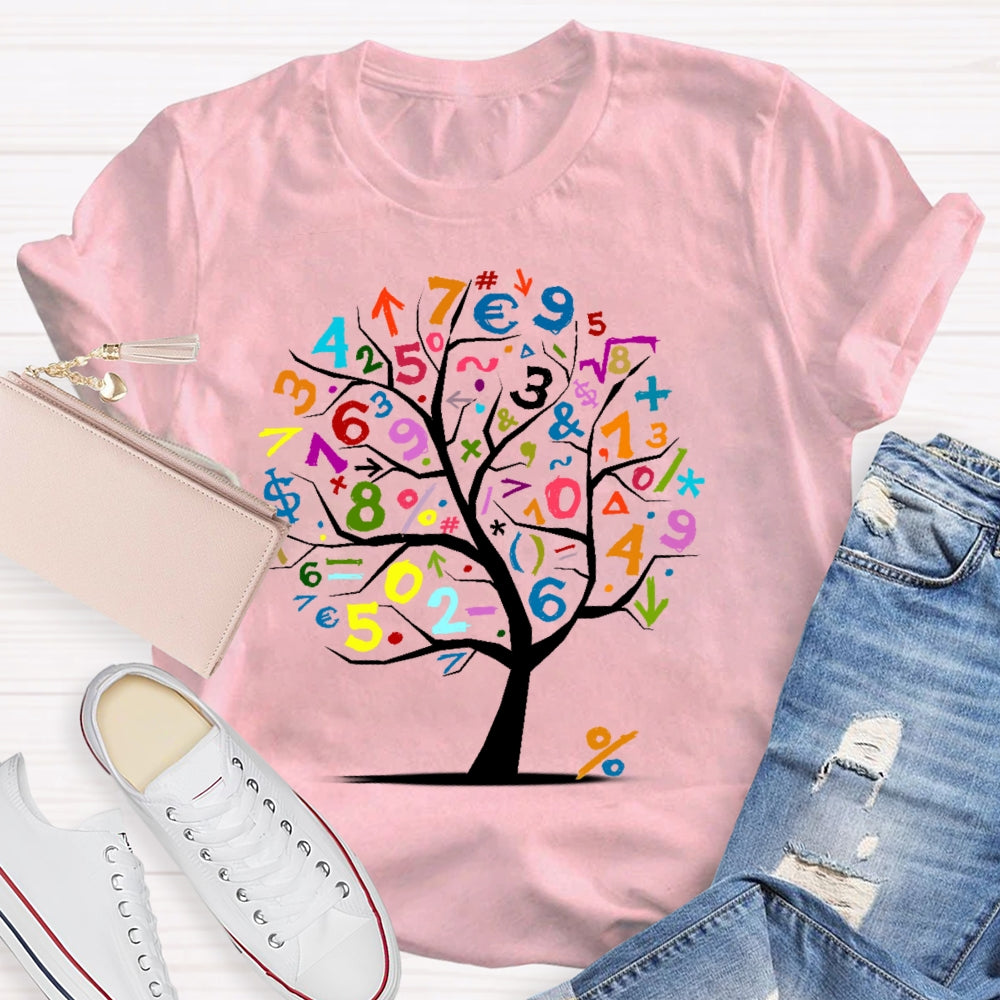 Math Tree Teacher T-shirt