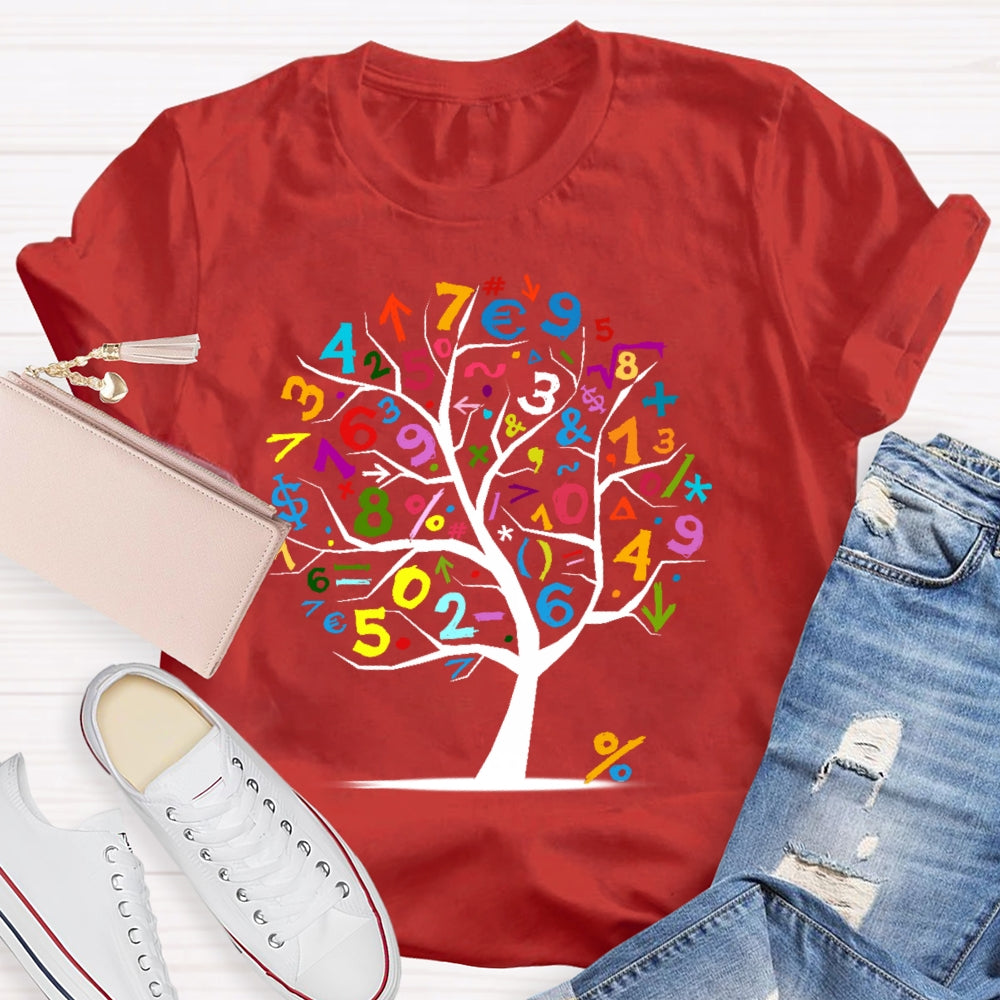 Math Tree Teacher T-shirt