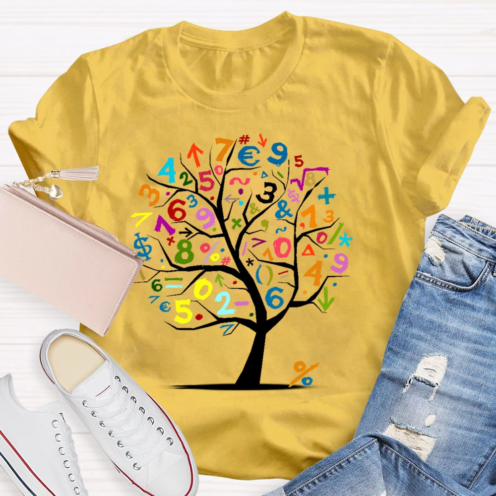 Math Tree Teacher T-shirt