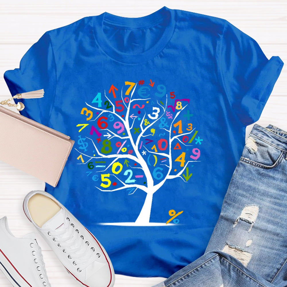 Math Tree Teacher T-shirt