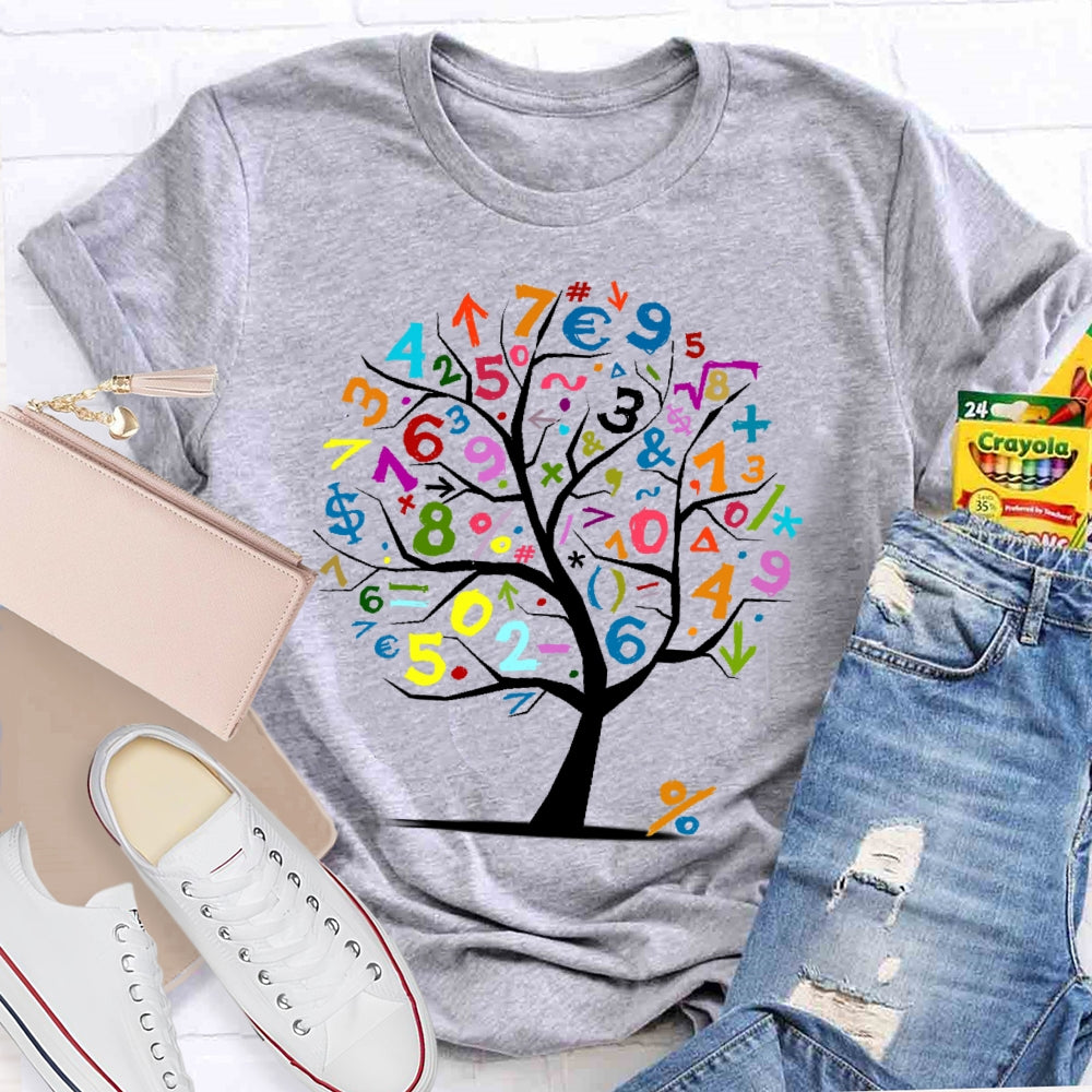 Math Tree Teacher T-shirt