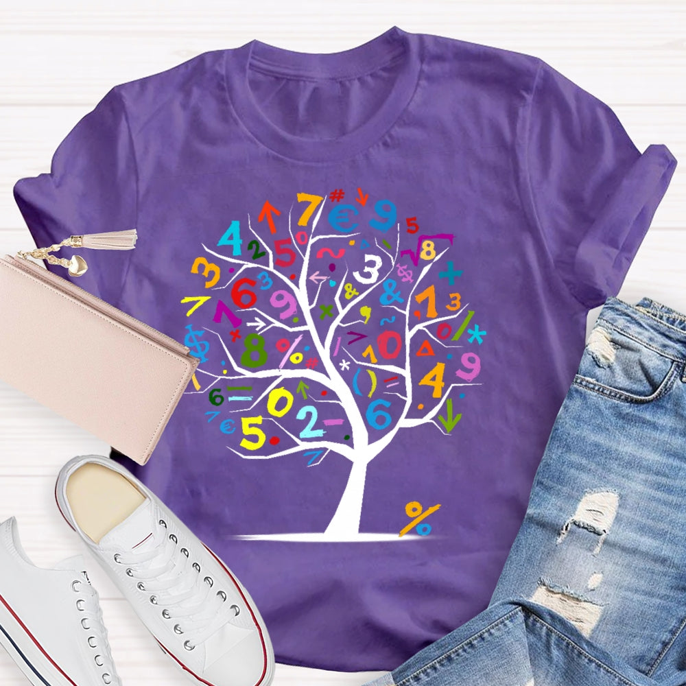 Math Tree Teacher T-shirt