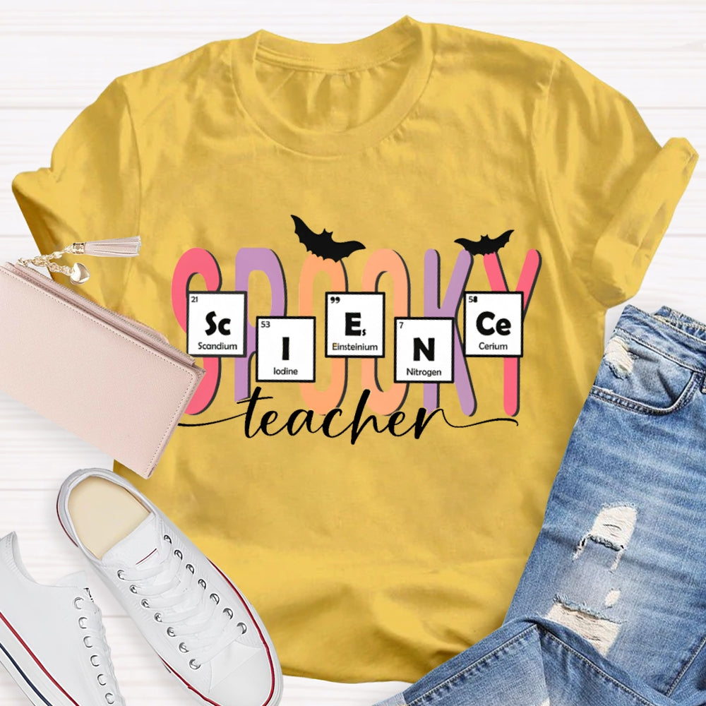 Science Teacher Spooky Halloween T-shirt