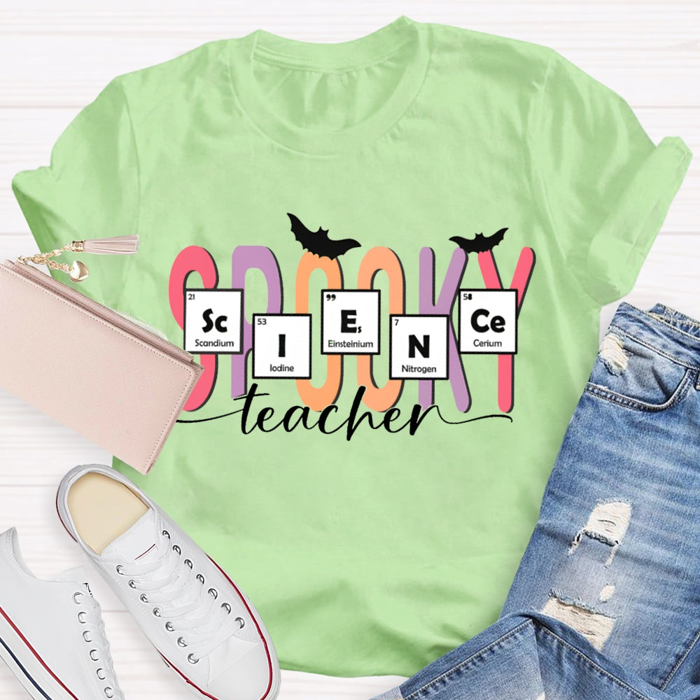 Science Teacher Spooky Halloween T-shirt