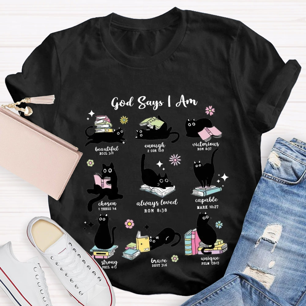 God Says I Am Beautiful Enough Reading Books T-Shirt