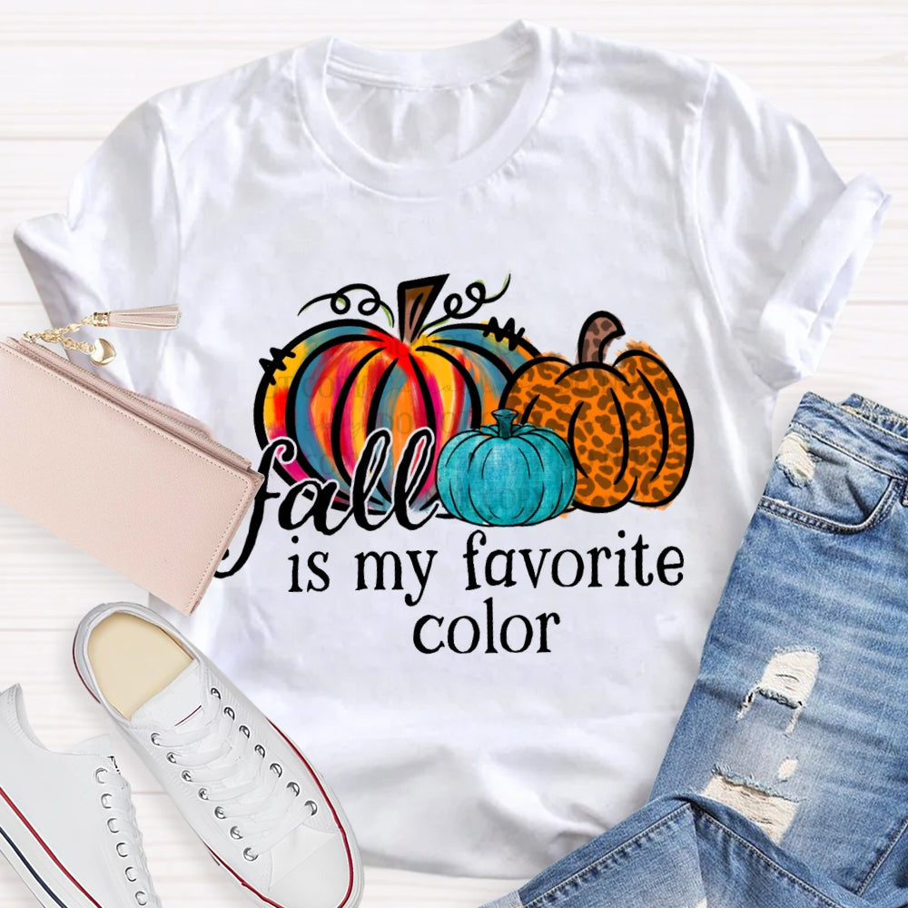 Fall Is My Favorite Color Tie-Dye Pumpkin T-shirt