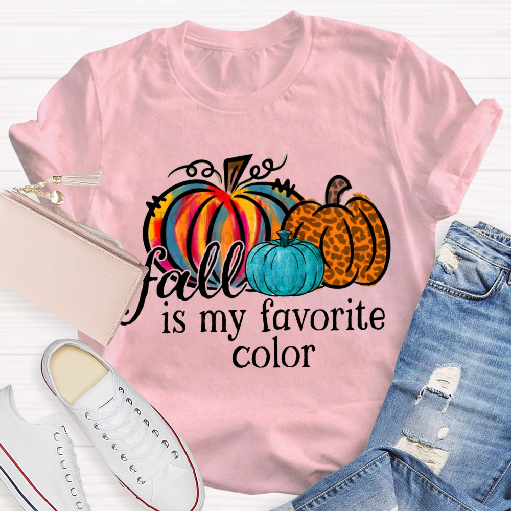 Fall Is My Favorite Color Tie-Dye Pumpkin T-shirt