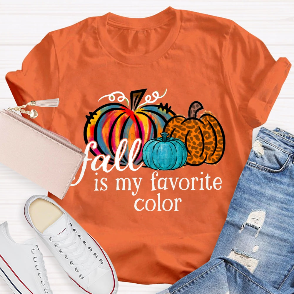 Fall Is My Favorite Color Tie-Dye Pumpkin T-shirt