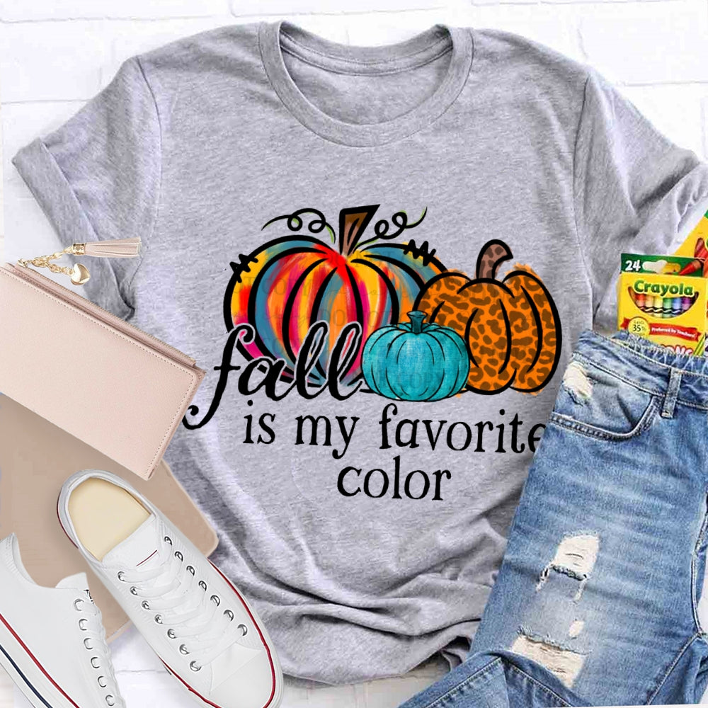 Fall Is My Favorite Color Tie-Dye Pumpkin T-shirt
