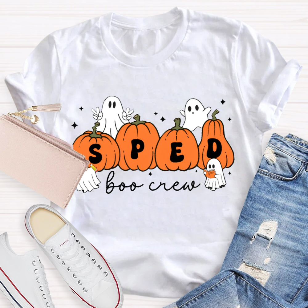 Sped Boo Crew Special Education Pumpkins And Ghosts Halloween T-shirt