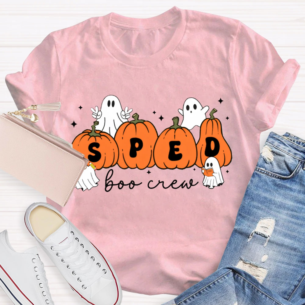Sped Boo Crew Special Education Pumpkins And Ghosts Halloween T-shirt
