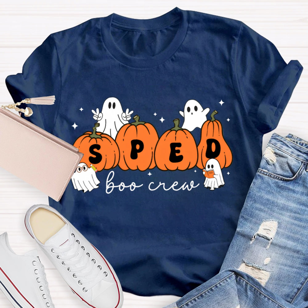 Sped Boo Crew Special Education Pumpkins And Ghosts Halloween T-shirt