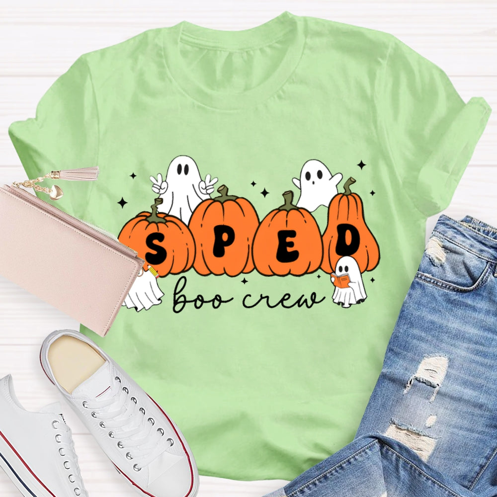 Sped Boo Crew Special Education Pumpkins And Ghosts Halloween T-shirt