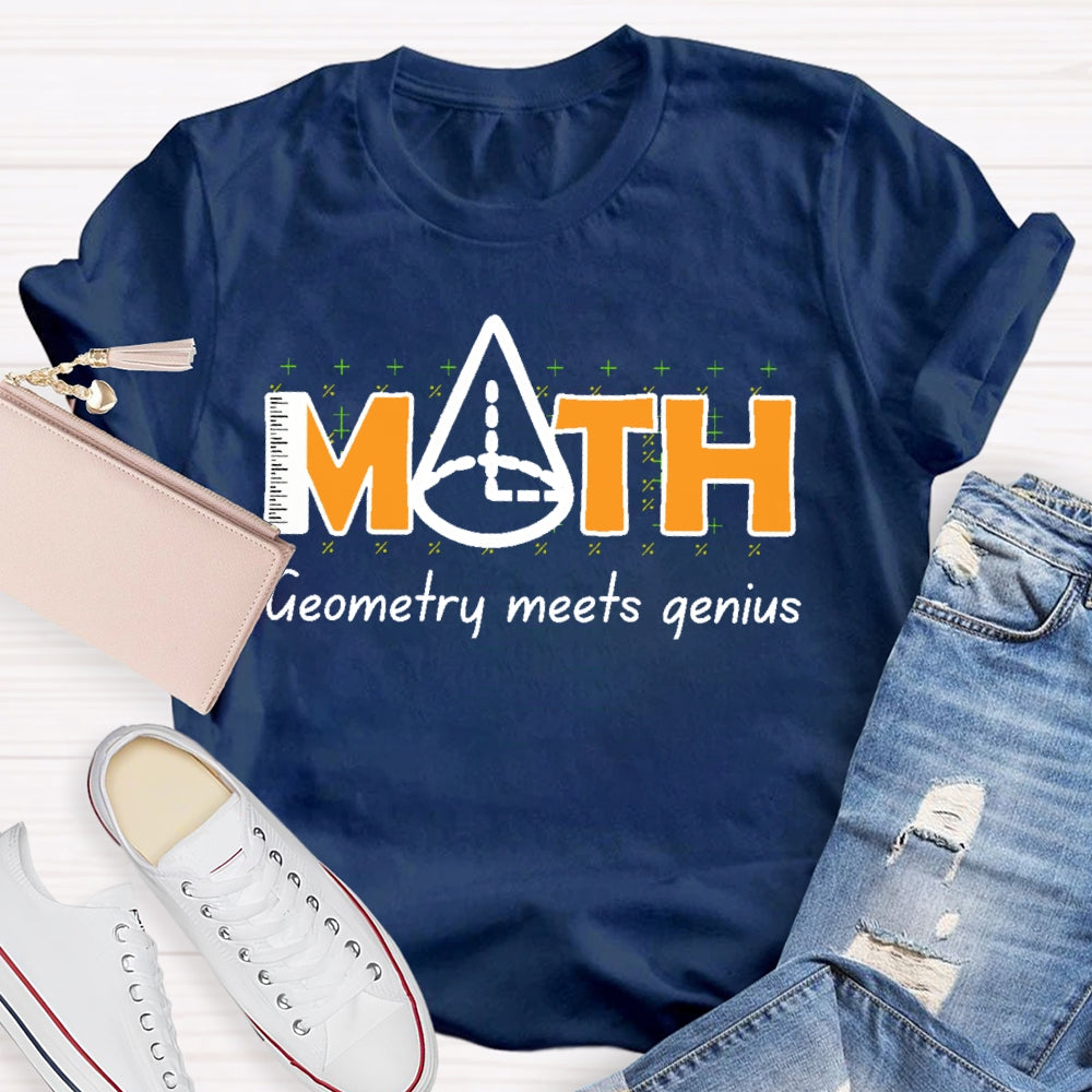 Math Geometry Meets Genius T-shirt