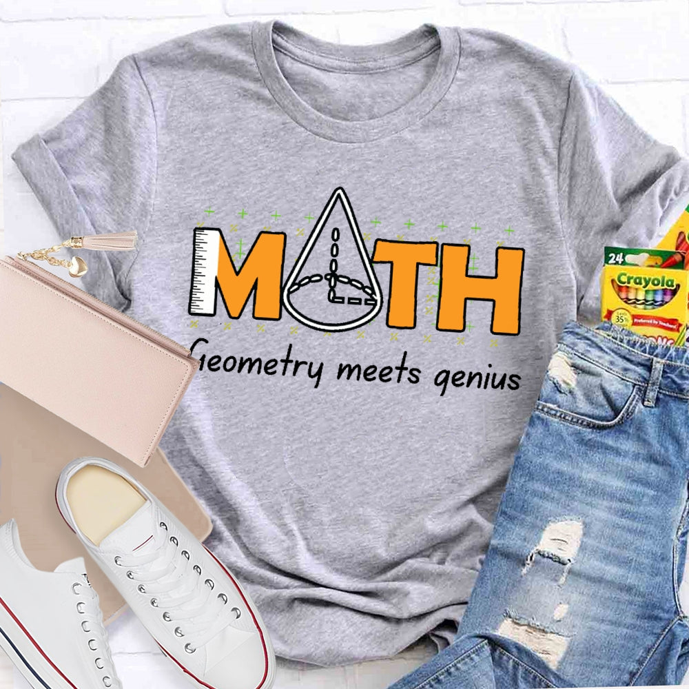 Math Geometry Meets Genius T-shirt
