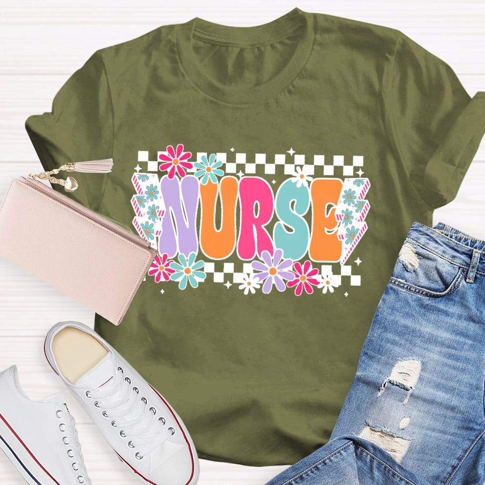 Nurse Flower Lightning T-shirt