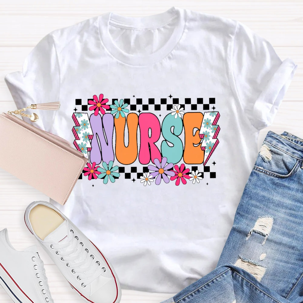 Nurse Flower Lightning T-shirt