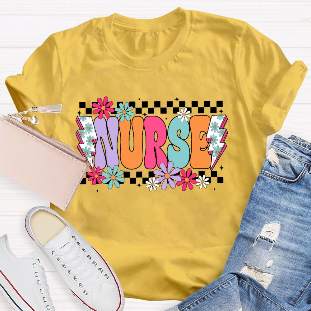 Nurse Flower Lightning T-shirt