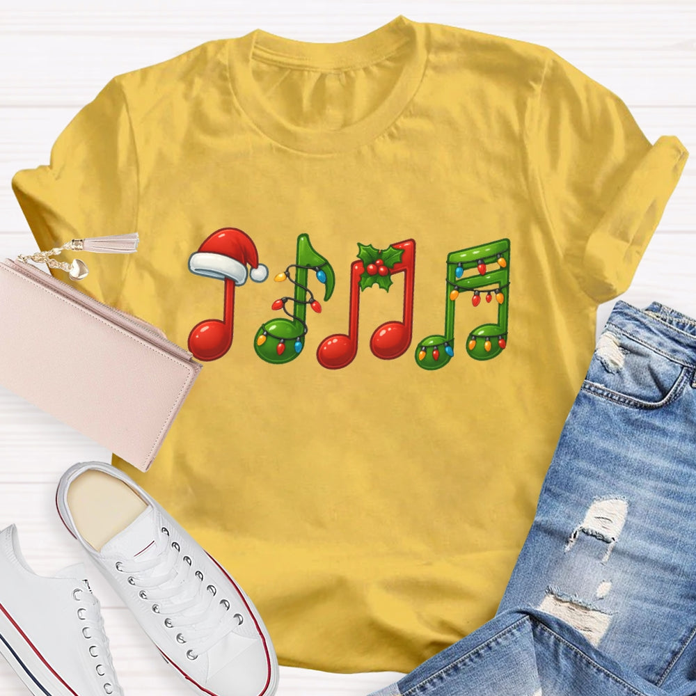Christmas Musical Symbols T-shirt