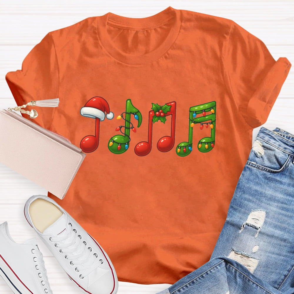 Christmas Musical Symbols T-shirt