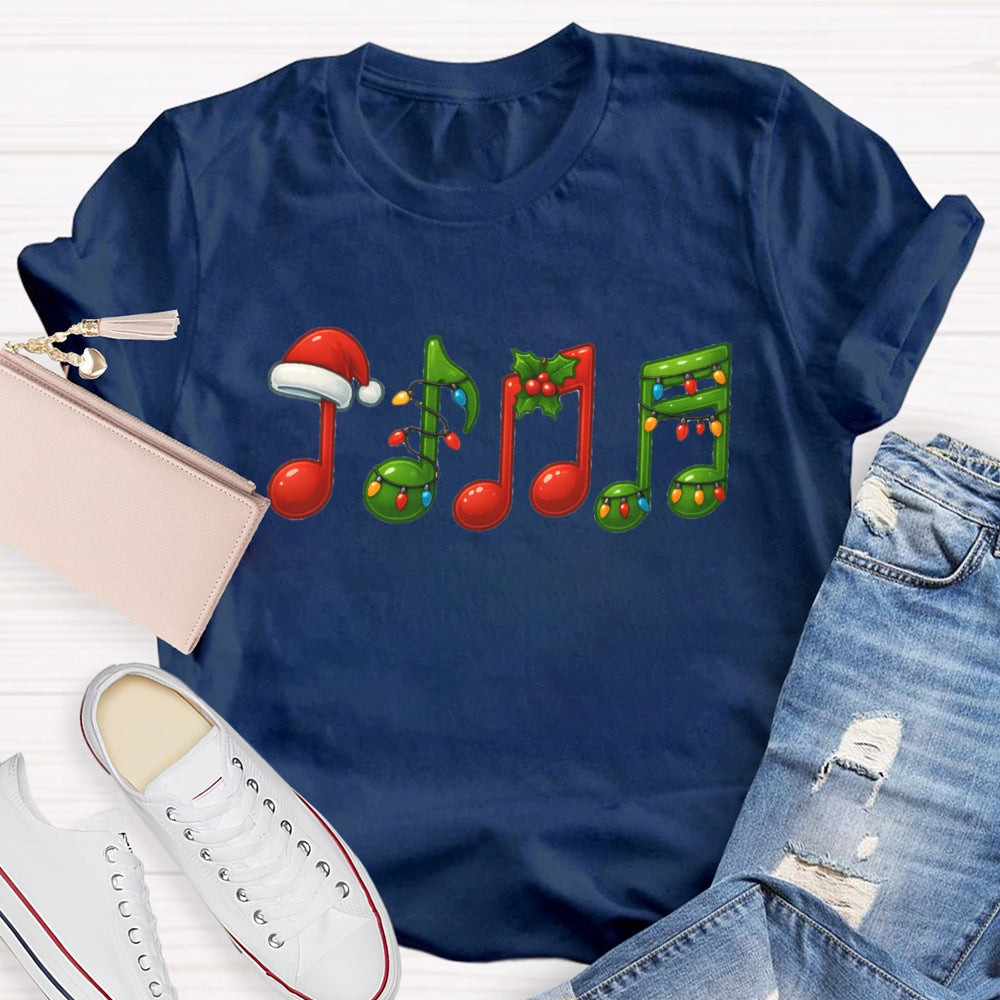 Christmas Musical Symbols T-shirt