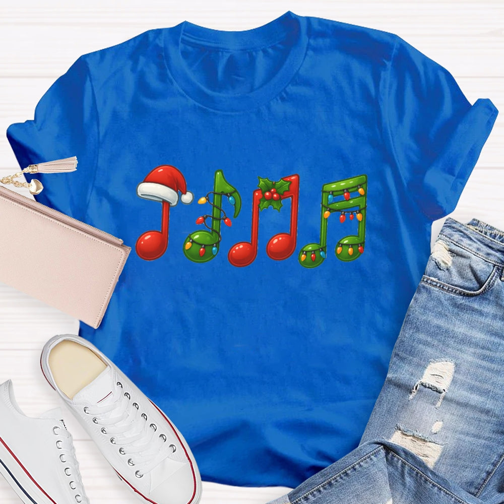 Christmas Musical Symbols T-shirt