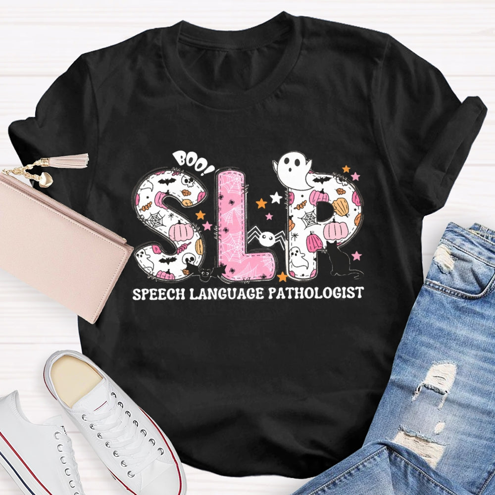 Halloween SLP Speech Language Pathologist T-shirt